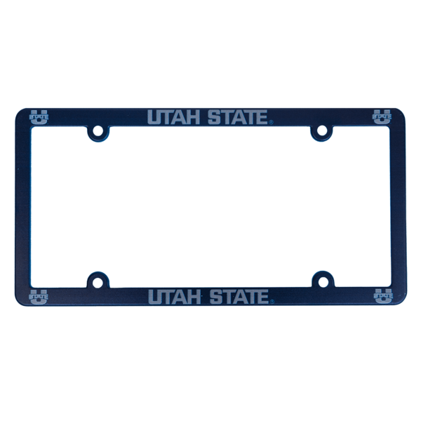 Utah State, License Plate Frame, U-State, Navy, Gray